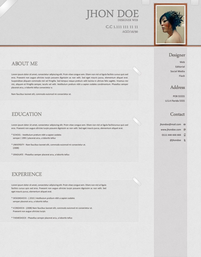 softwarm psd resume template  u2190 open resume templates